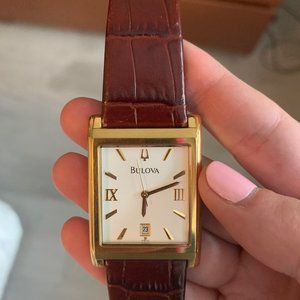 Bulova MEN'S C975515 Stainless Steel Leather Watch